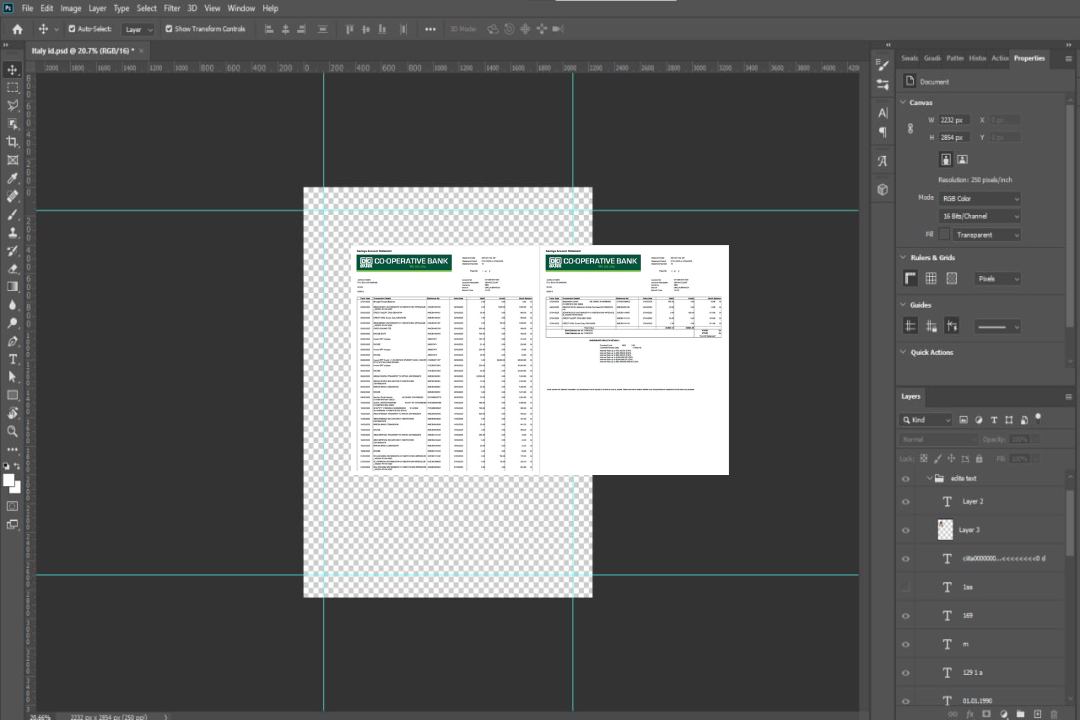 Relevé de compte de la Kenya Co-operative Bank Modèle Word et PDF, 2 pages template